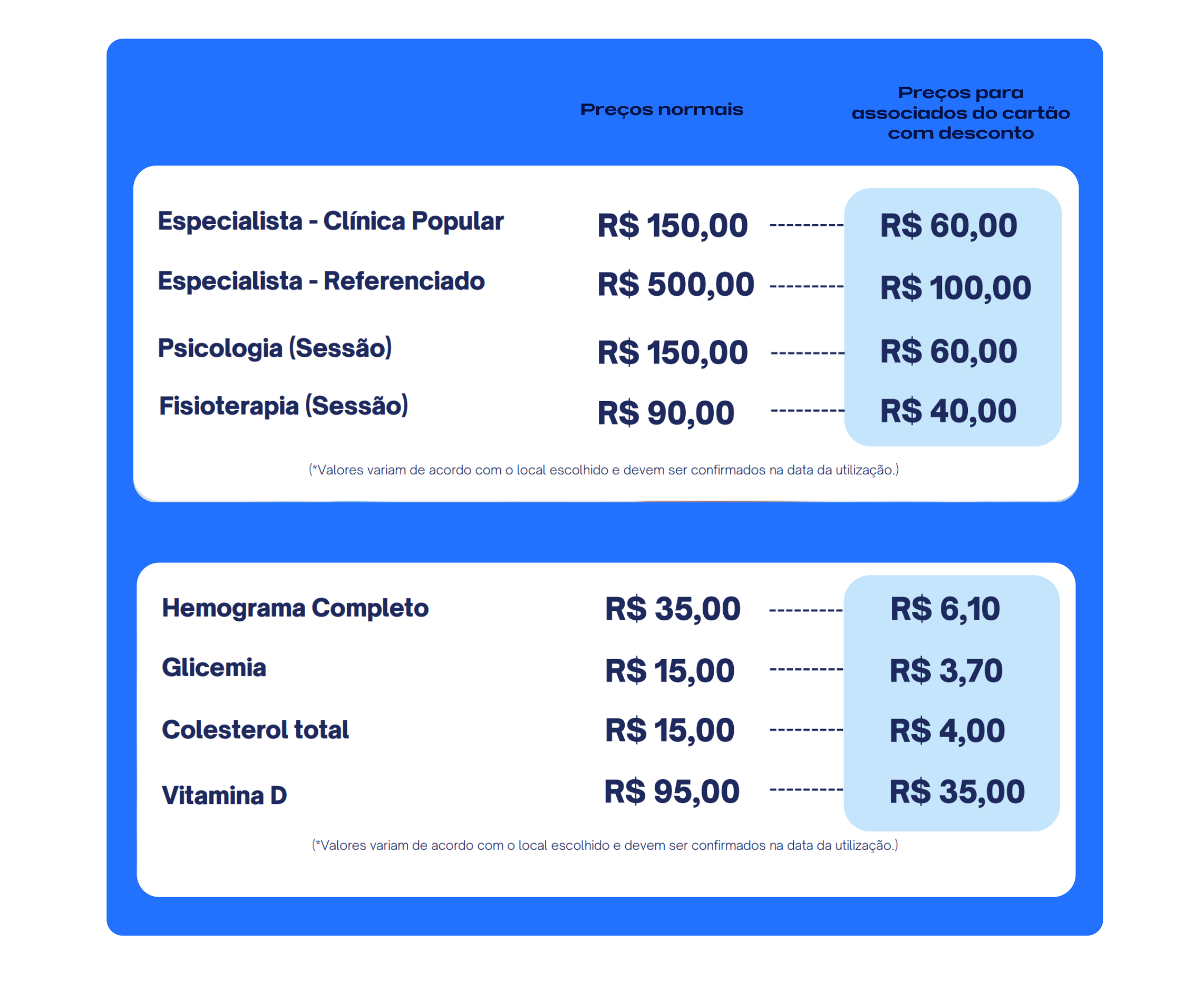 Exemplos de Descontos